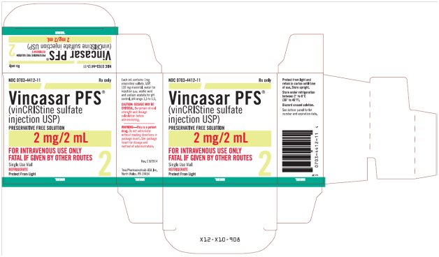 Vincasar PFS® (vinCRIStine sulfate injection USP) 1 mg/mL, 1 mL Single Use Vial Carton, Part 2 of 2