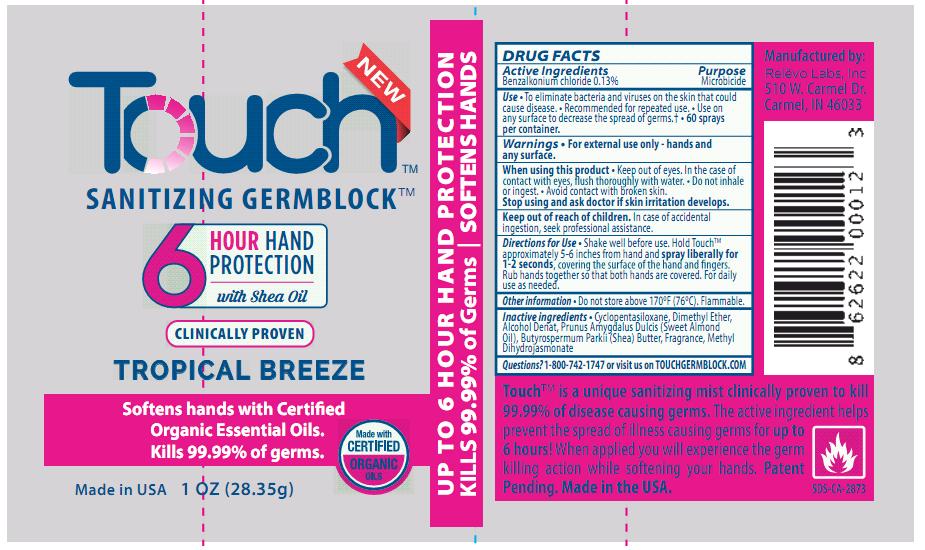 Touch Sanitizing Germ Block, Unscented, 1oz (28.35g) | Benzalkonium Chloride Aerosol, Spray Breastfeeding