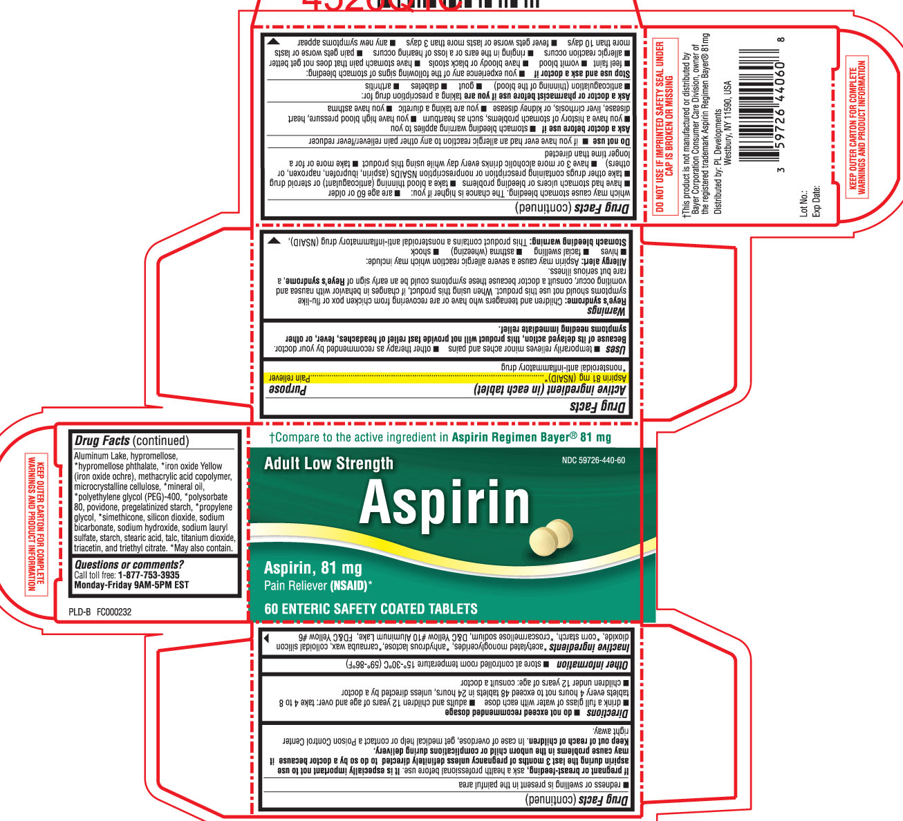 PLD Aspirin 81 mg