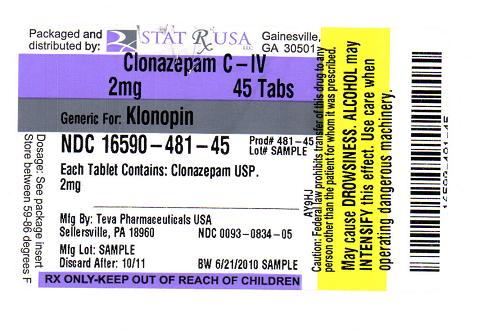 CLONAZEPAM 2MG LABEL IMAGE