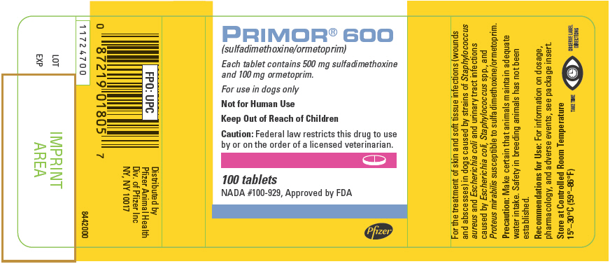 PRINCIPAL DISPLAY PANEL - 100 Tablet 600 mg Bottle Label