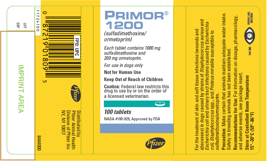 PRINCIPAL DISPLAY PANEL - 100 Tablet 1200 mg Bottle Label
