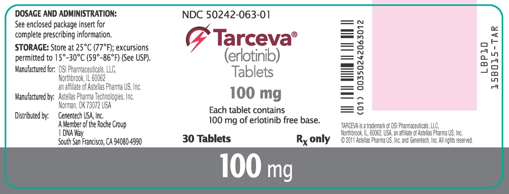 100 mg Tarceva Label