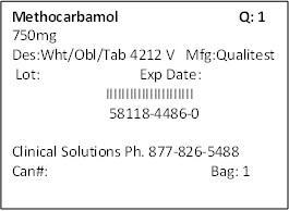 Methocarbamol 750mg Packet