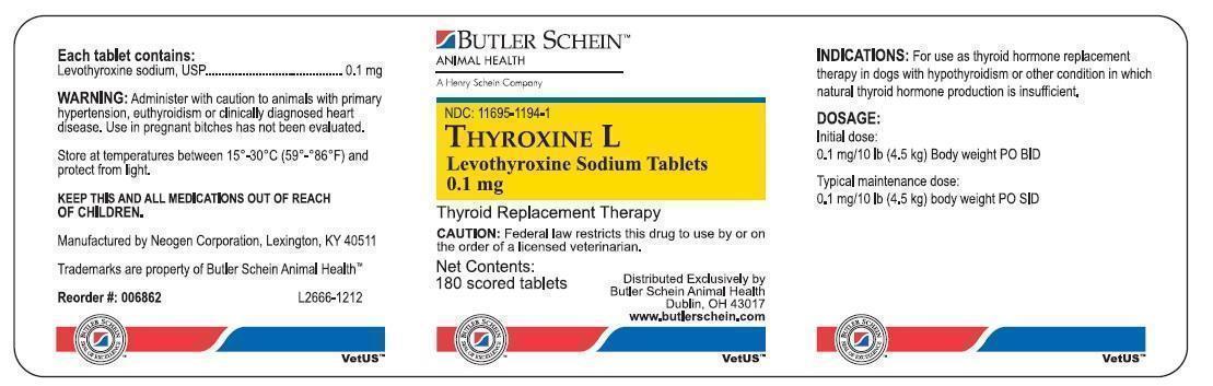 Thyroxine L 0.1mg Label 180