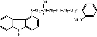 carvedilol chemical structure