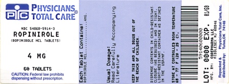 Container Label for Ropinirole 4mg