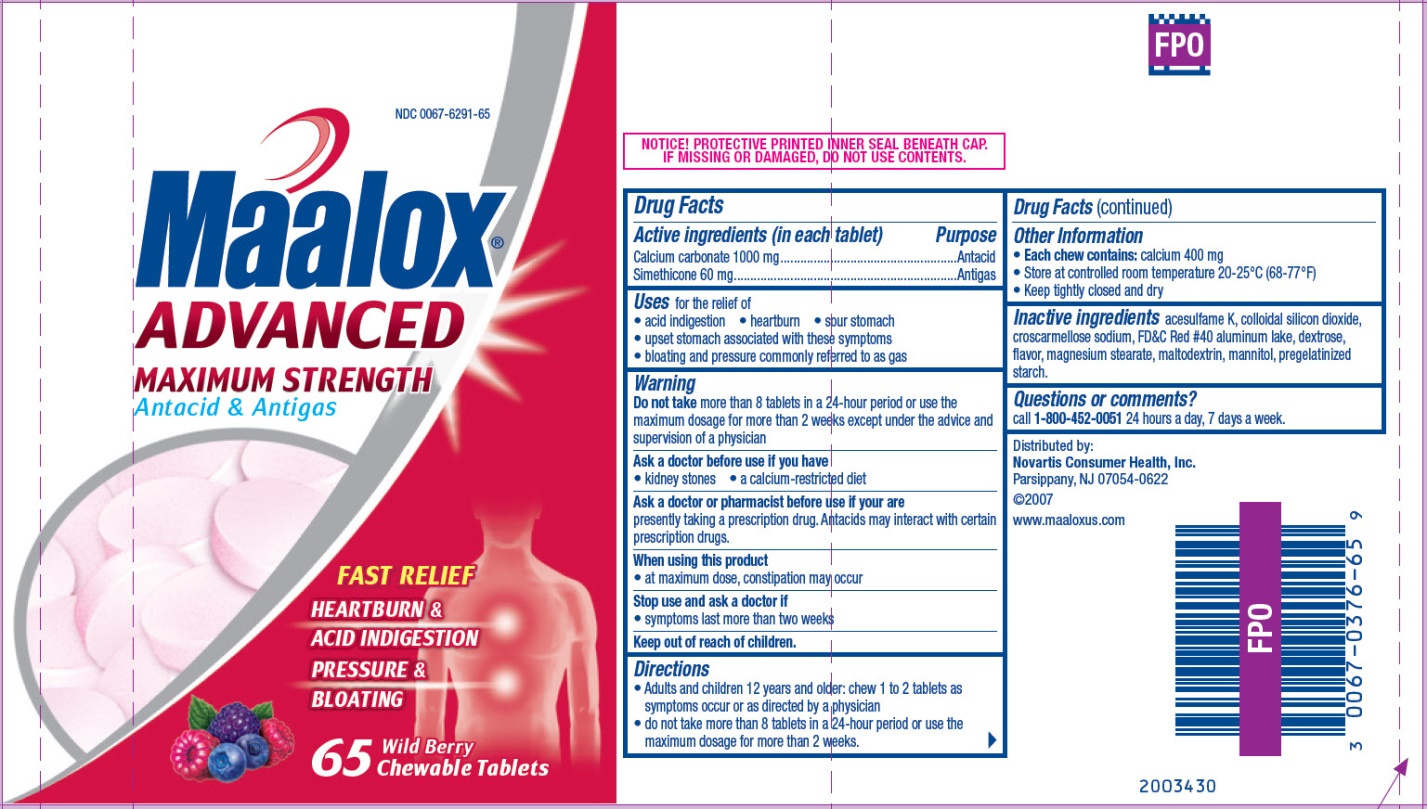 Maalox Advanced Maximum Strength Antacid And Antigas Tablet, Chewable while Breastfeeding