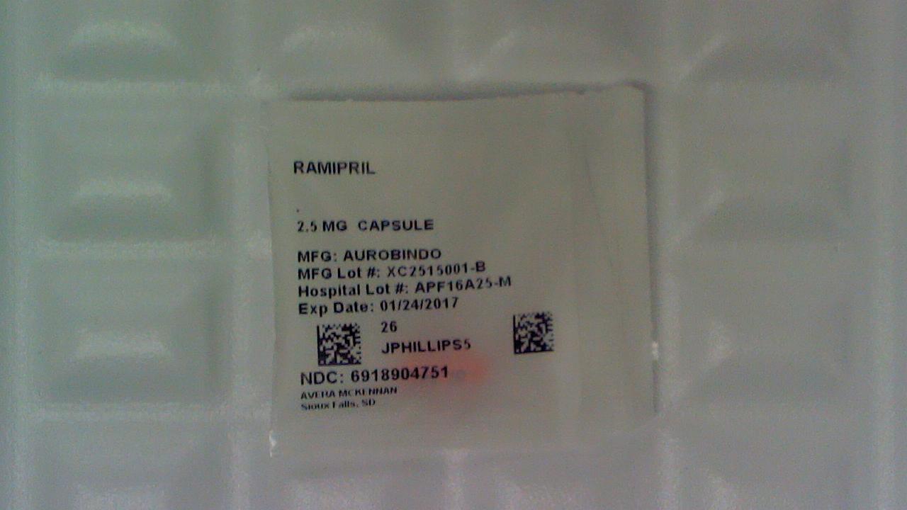 Ramipril 2.5 mg capsule