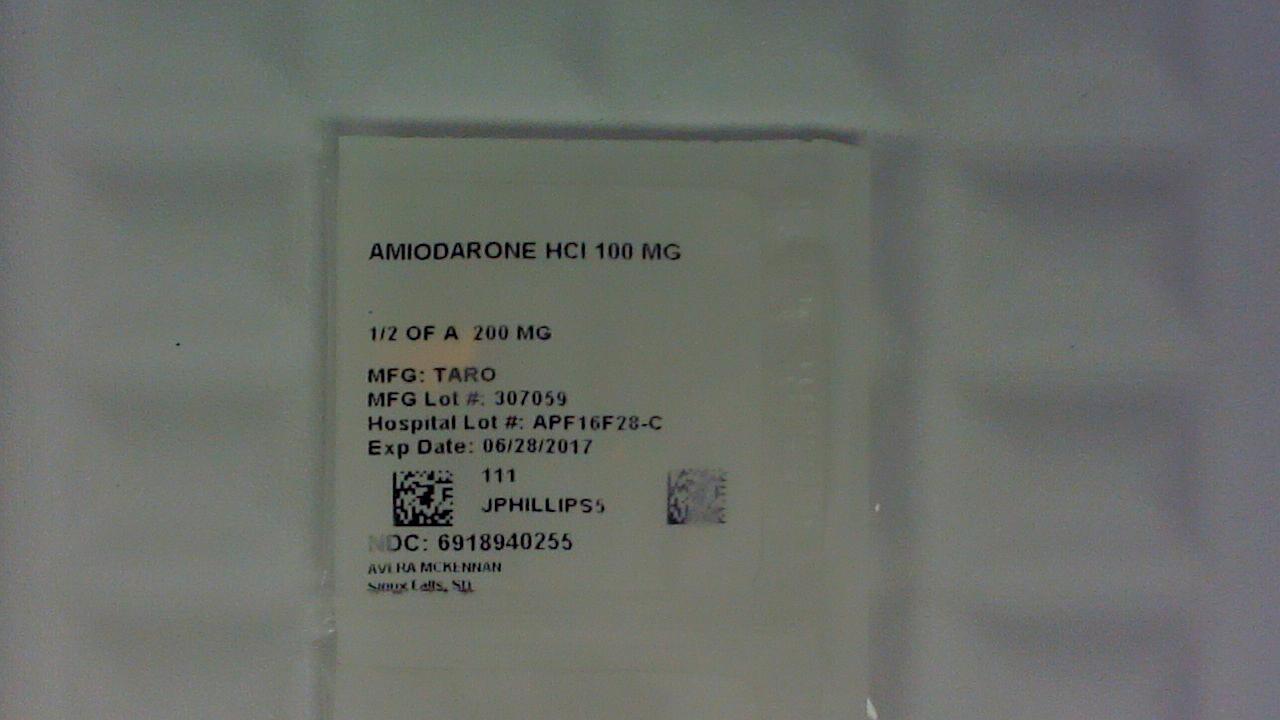 Amiodarone 100 mg half tablet