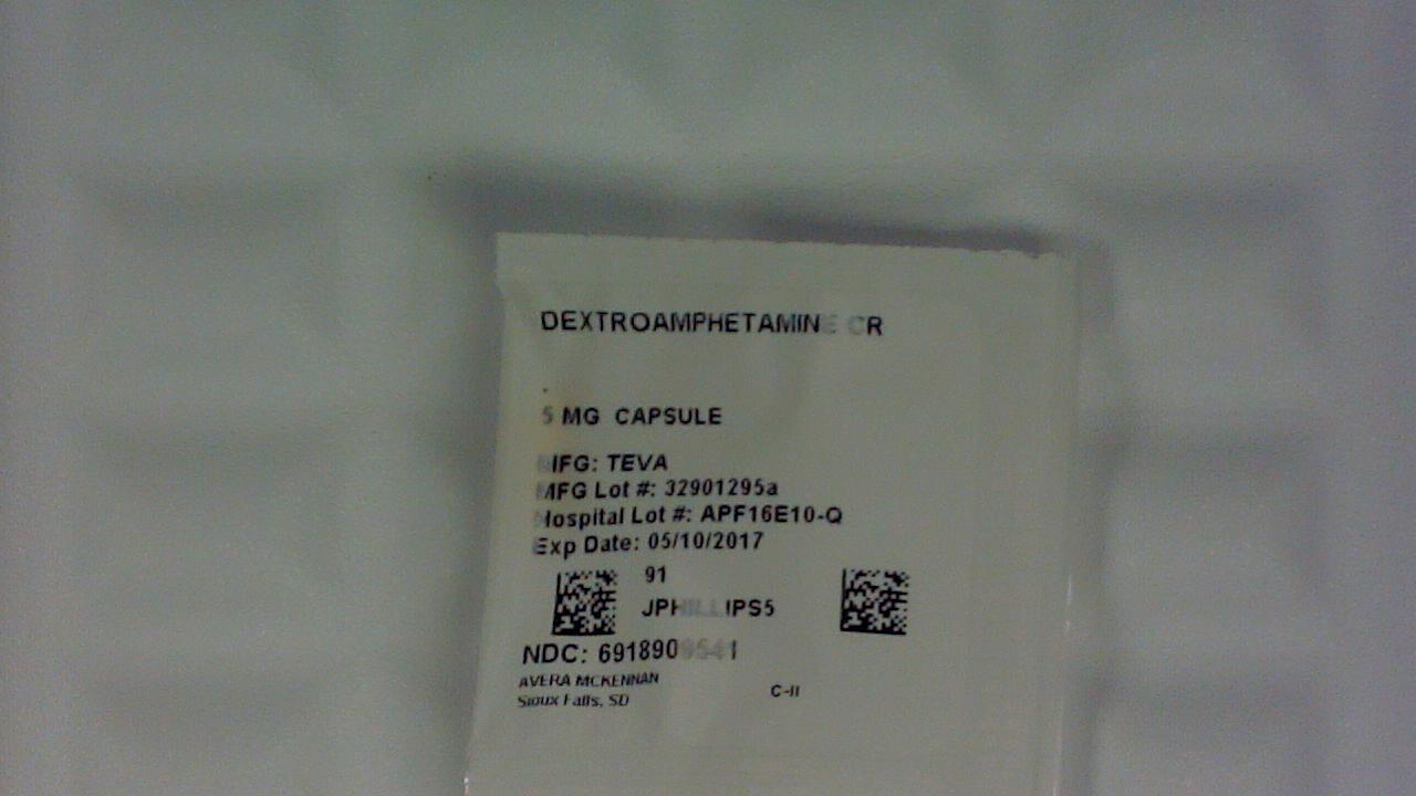Dextroamphetamine CR 5 mg capsule