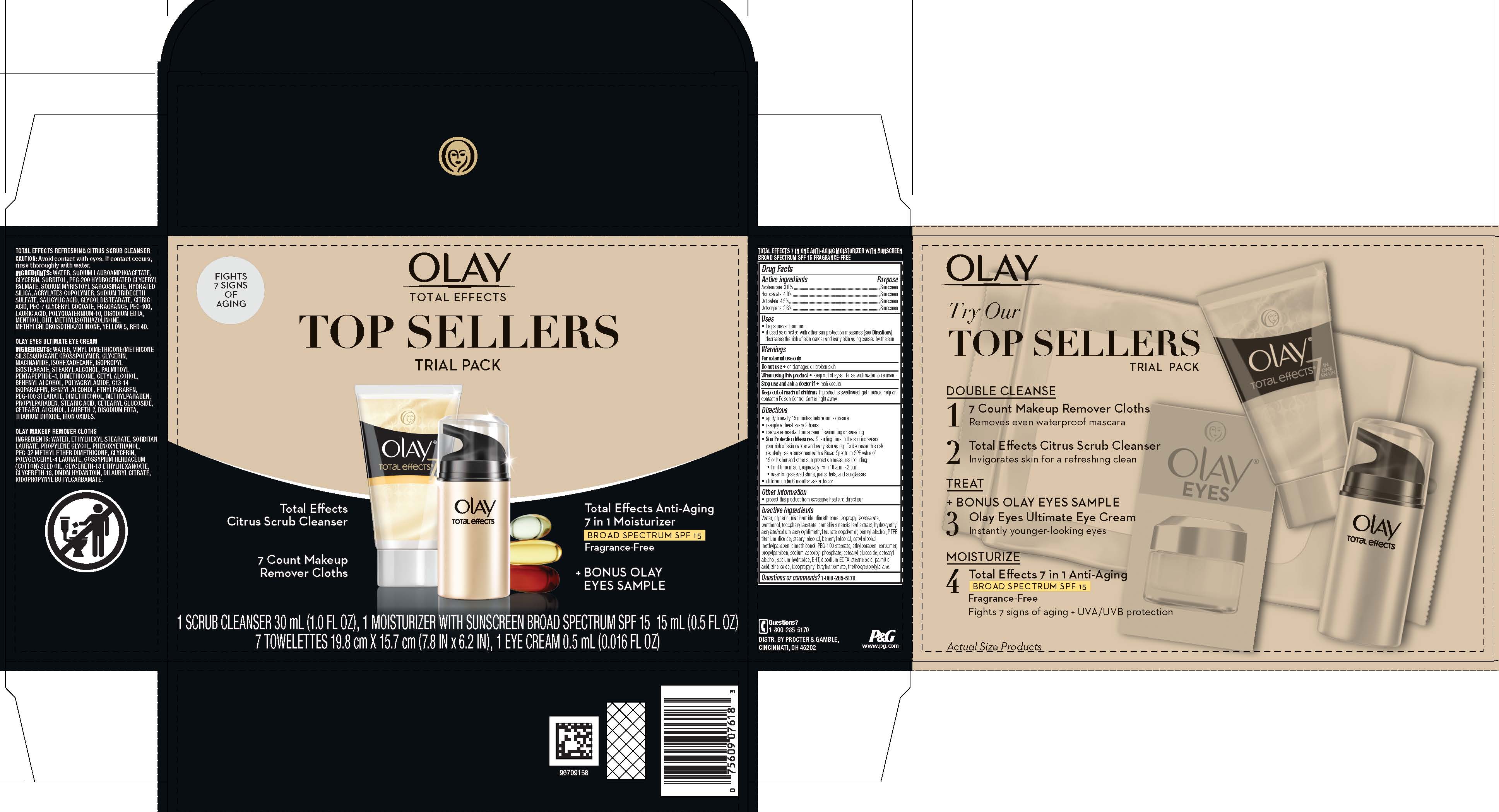 Olay Total Effects Top Sellers Trial Pack | Avobenzone, Homosalate, Octisalate, And Octocrylene Kit Breastfeeding