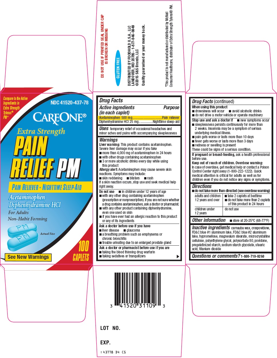 Is Care One Pain Relief Pm Extra Strength | Acetaminophen, Diphenhydramine Hcl Tablet safe while breastfeeding