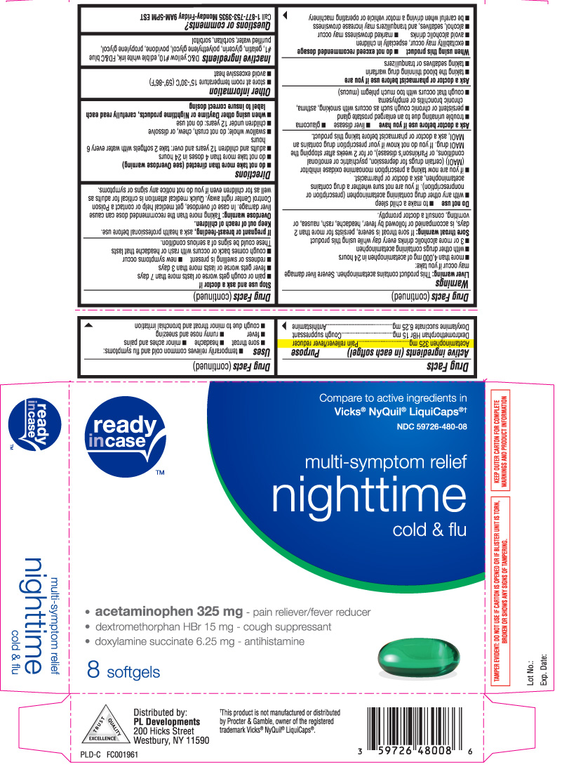 Multi-symptom Nitetime | Acetaminophen, Dextromethorphan Hydrobromide, Doxylamine Succinate Capsule while Breastfeeding