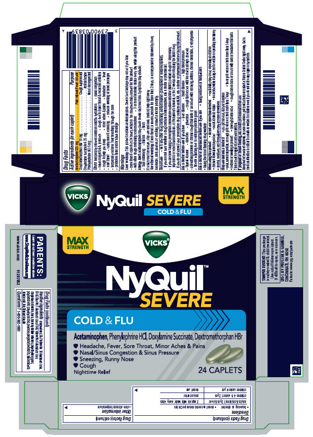 Vicks Nyquil Severe Cold And Flu | Acetaminophen, Phenylephrine Hydrochloride, Doxylamine Succinate, And Dextromethorphan Hydrobromide Tablet while Breastfeeding