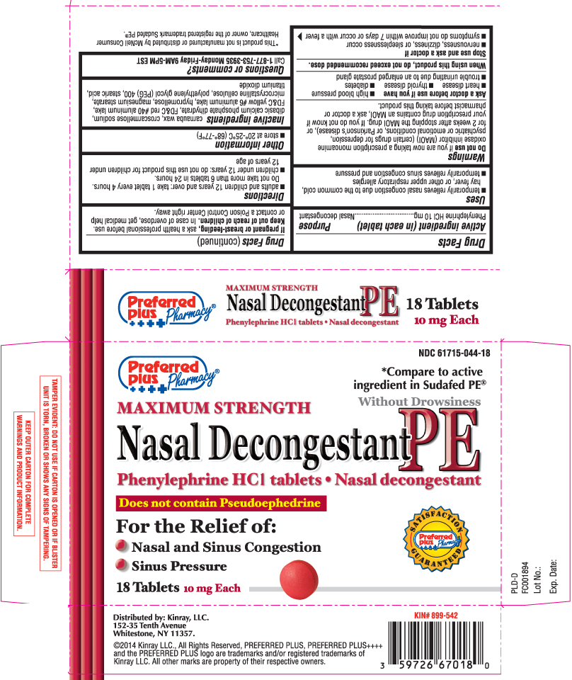 Nasal Decongestant Pe Maximum Strength Phenylephrine Hydrochloride