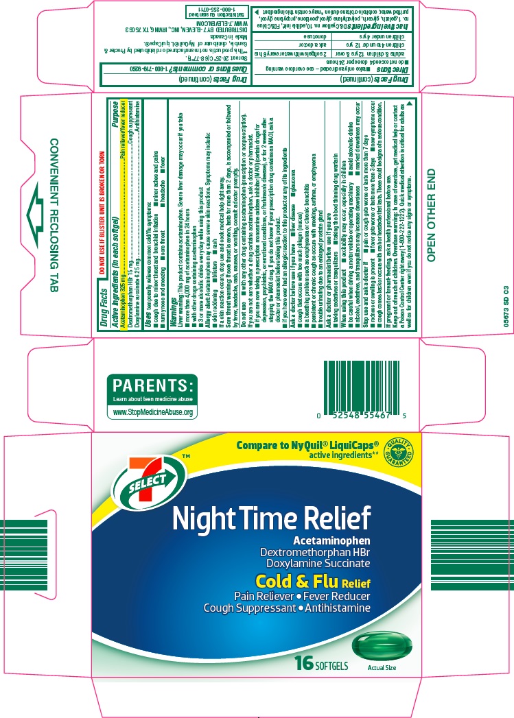 7 Select Night Time Relief | Acetaminophen, Dextromethorphan Hbr, Doxylamine Succinate Capsule while Breastfeeding