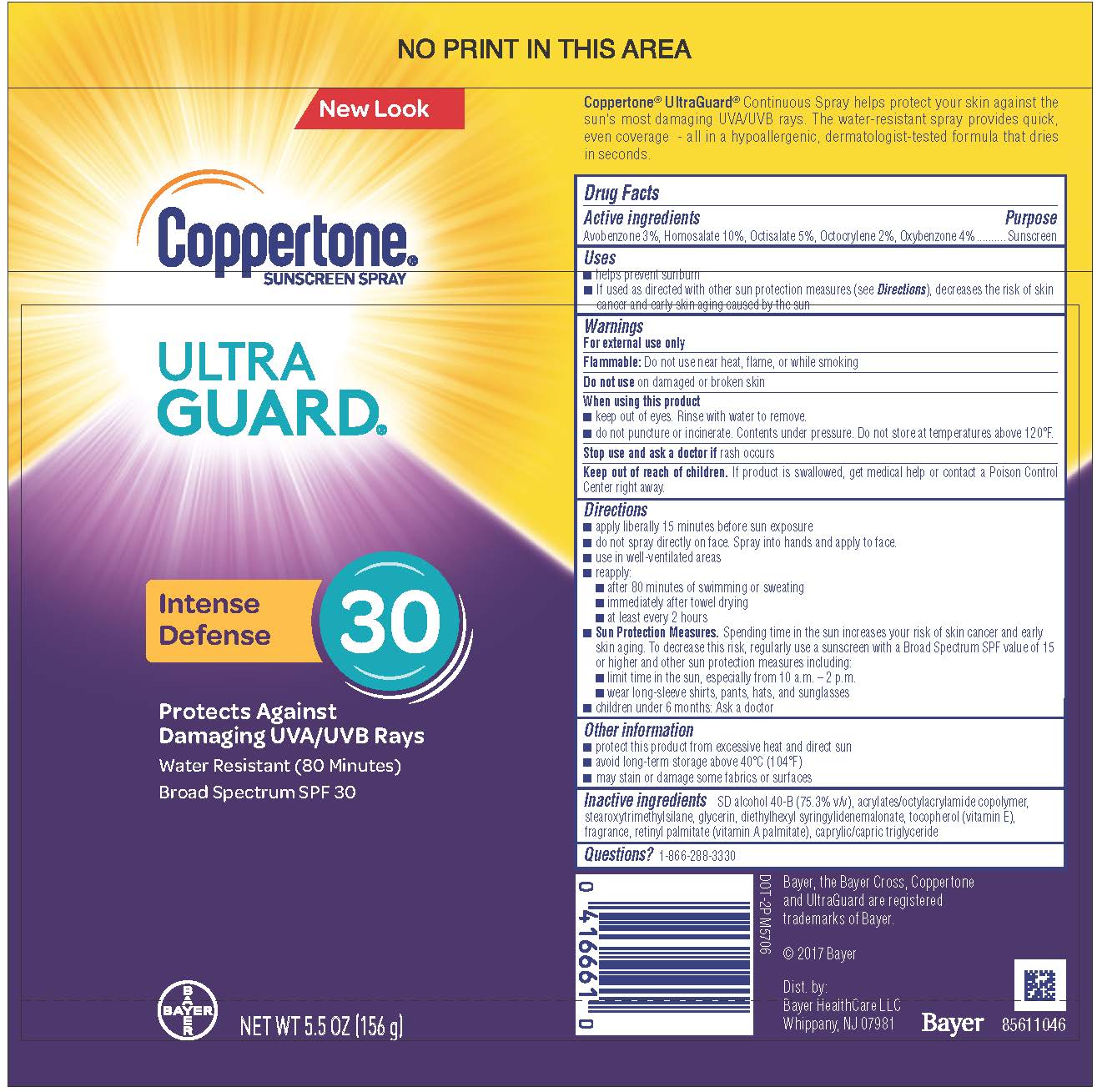 Coppertone Ultra Guard Spf 30 | Avobenzone, Homosalate, Octisalate, Octocrylene And Oxybenzone Spray Breastfeeding