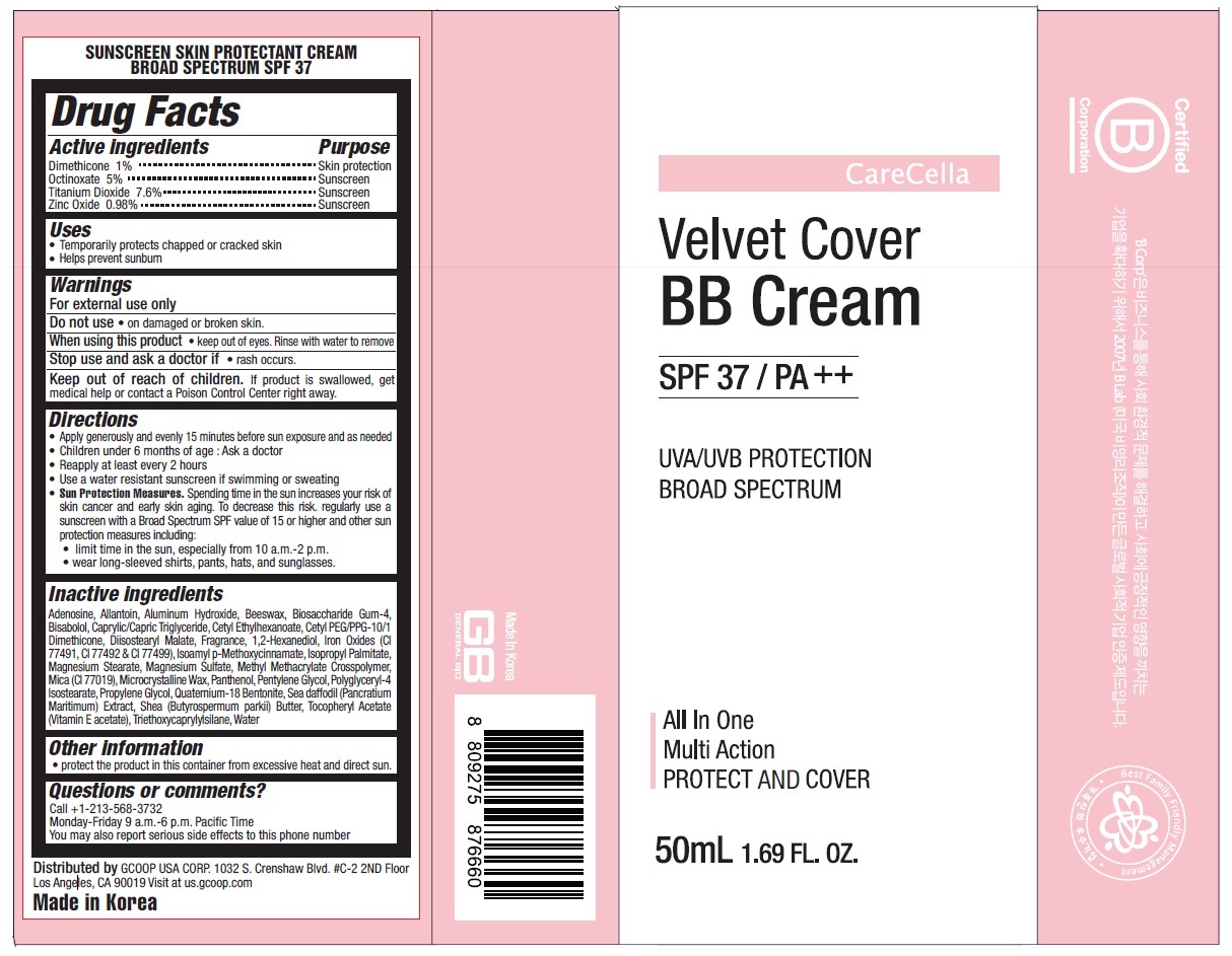 Carecella Velvet Cover Bb Cream | Dimethicone, Octinoxate, Titanium Dioxide, Zinc Oxide Cream Breastfeeding