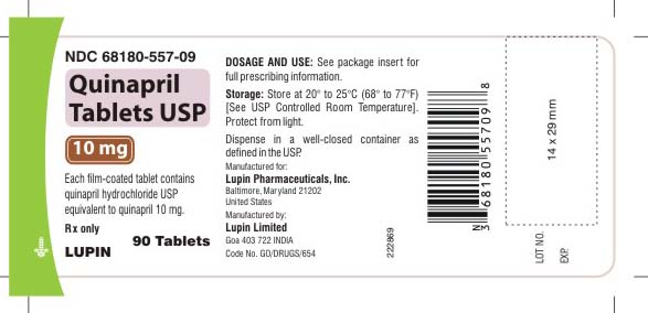 Quinapril Tablets 10 mg Label
