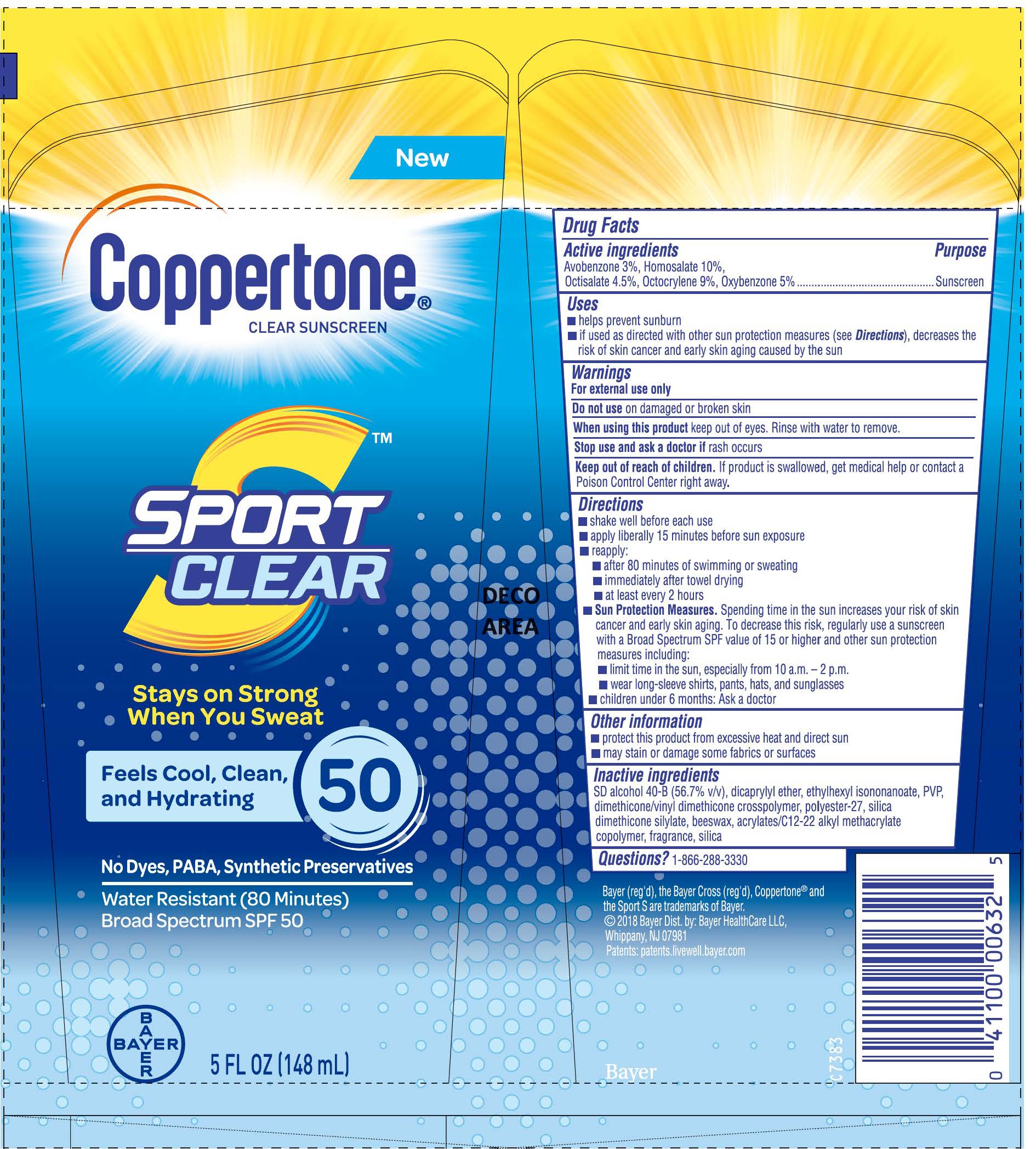 Coppertone Sport Clear Spf 50 | Avobenzone, Homosalate, Octisalate, Octocrylene, Oxybenzone Gel while Breastfeeding