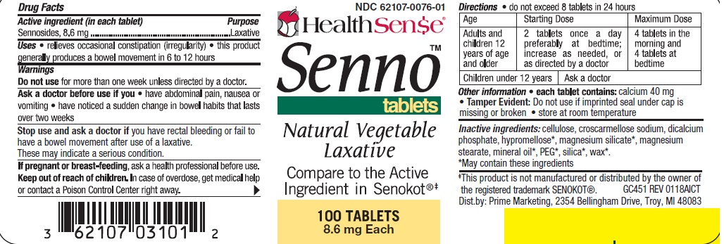 Health Sense Senno | Standardized Senna Concentrate Tablet Breastfeeding