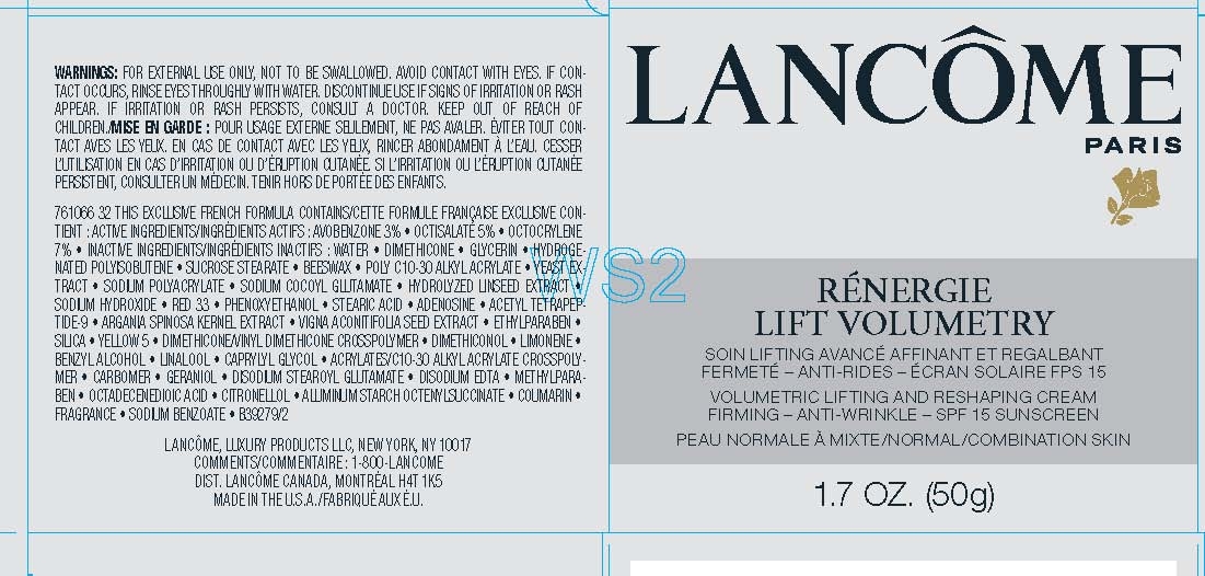 Lancome Paris Renergie Lift Volumetry Volumetric Lifting And Reshaping Spf 15 Normal Combination Skin Breastfeeding