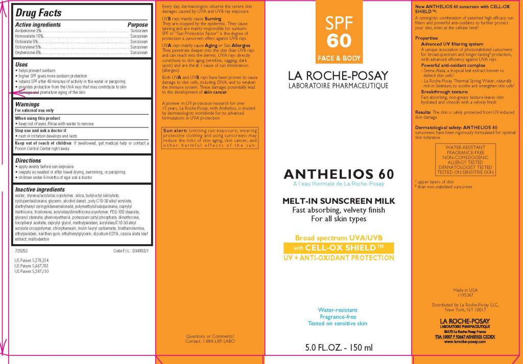 La Roche-posay Laboratoire Pharmaceutique Anthelios 60 Melt In Sunscreen Milk Spf 60 Breastfeeding