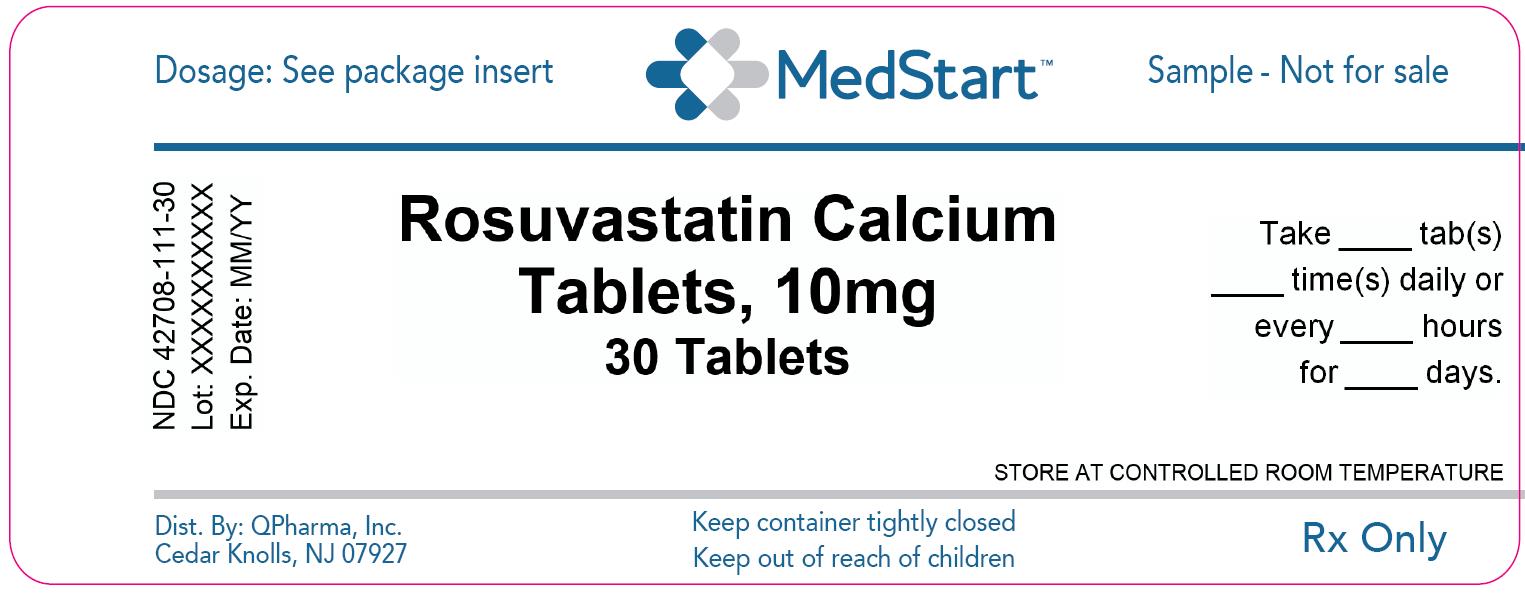 42708-111-30 Rosuvastatin Calcium Tablets 10mg x 30