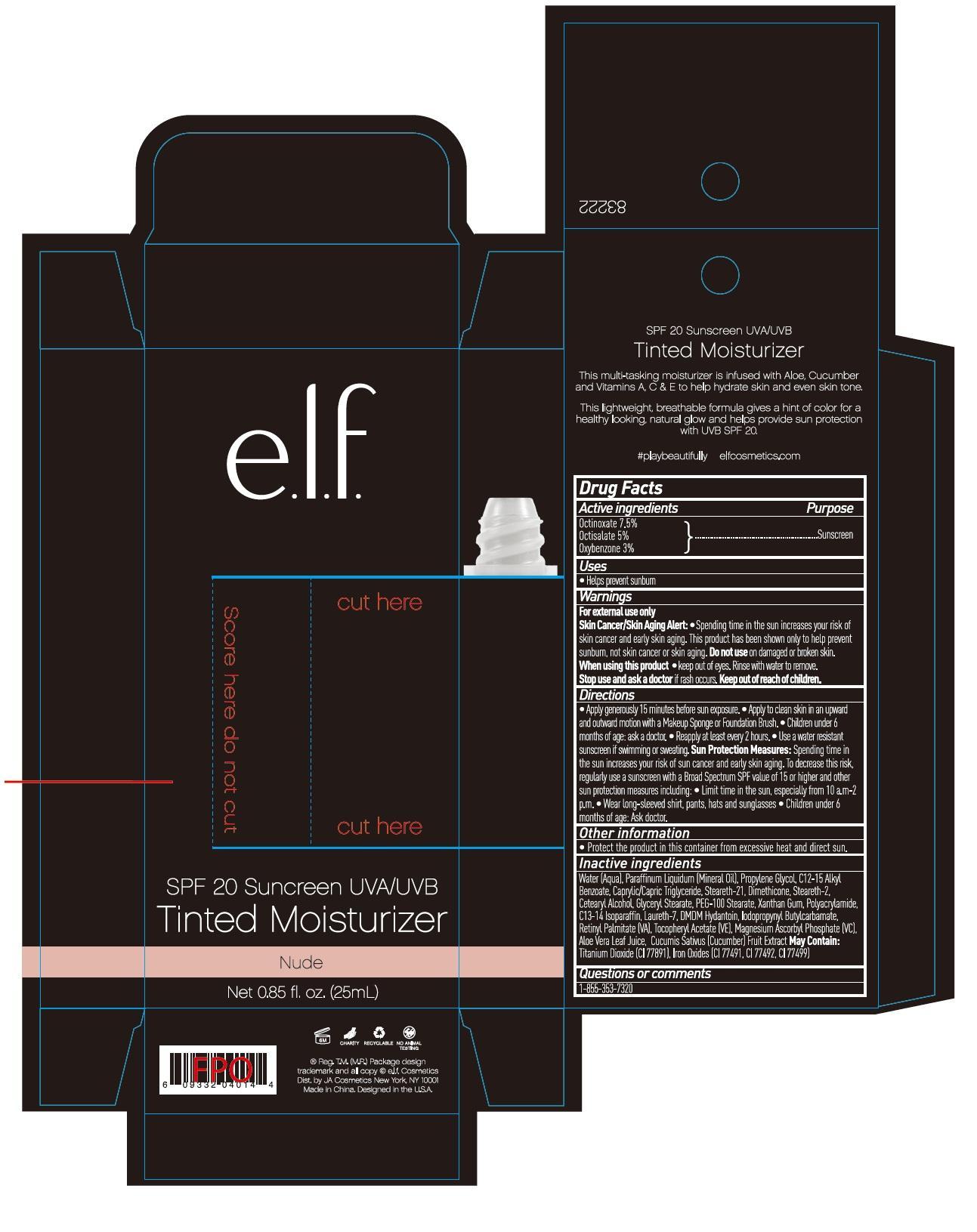 Elf Spf 20 Sunscreen Uva/uvb Tinted Moisturizer Nude | Octinoxate Cream while Breastfeeding