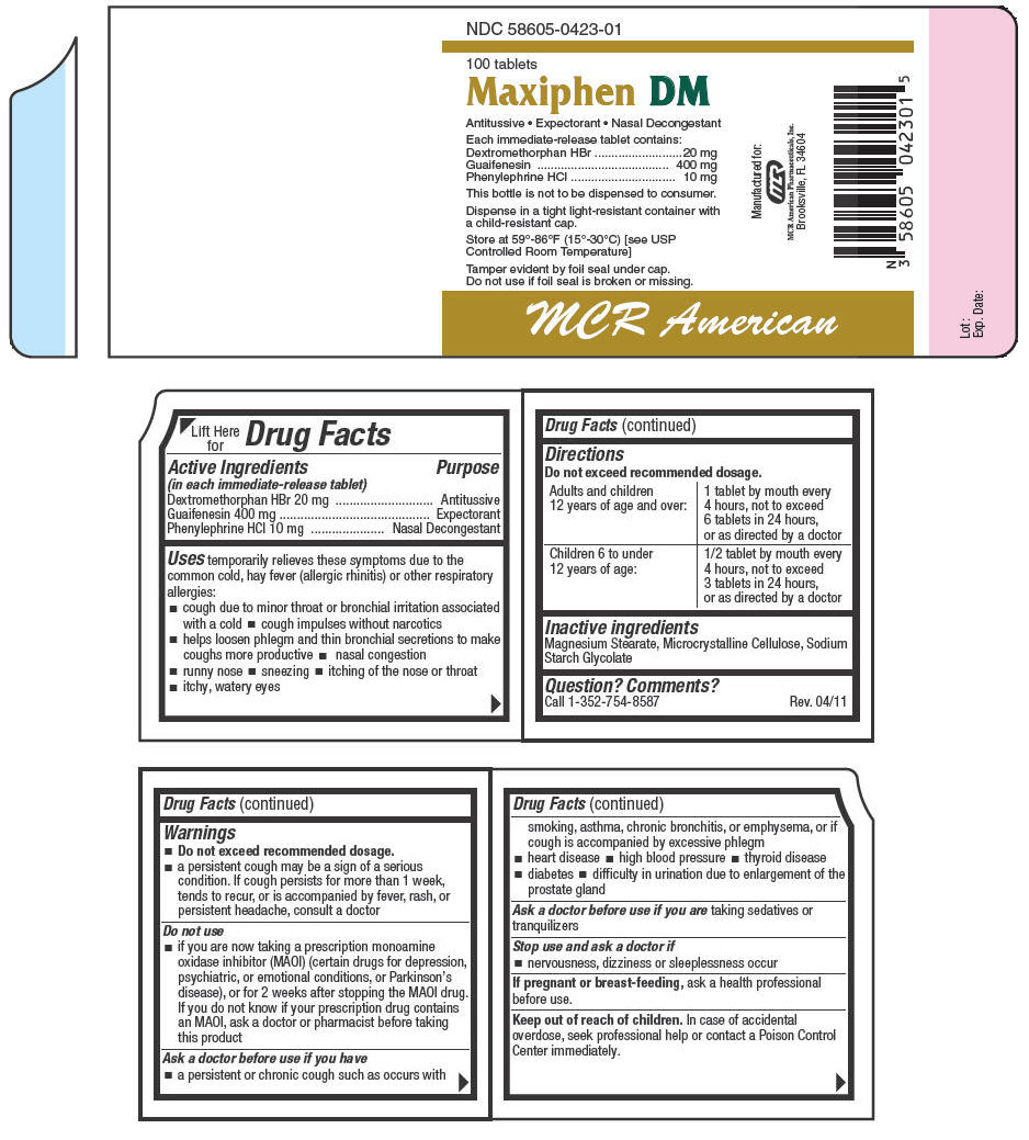 Maxiphen Dm | Guaifenesin, Phenylephrine Hydrochloride, And Dextromethorphan Hydrobromide Tablet while Breastfeeding