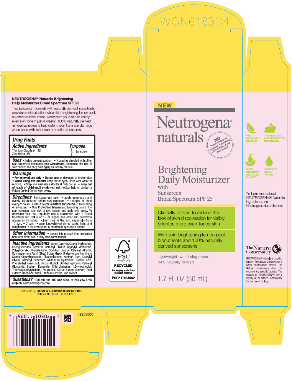 Neutrogena Naturals Brightening Daily Moisturizer Broad Spectrum Spf 25 while Breastfeeding