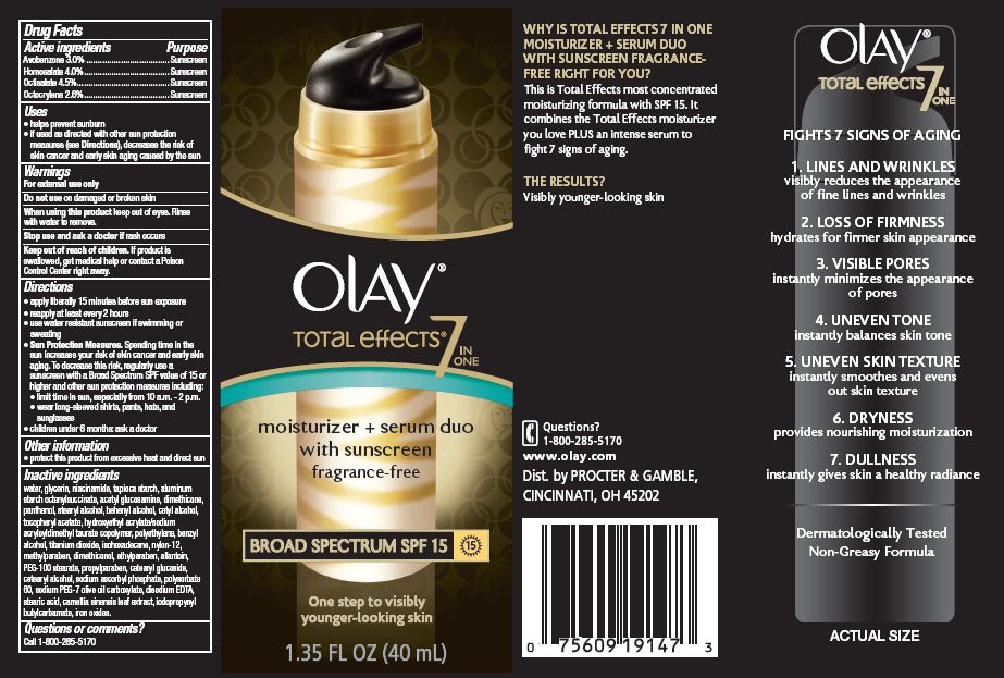 Olay Total Effects Moisturizer Plus Serum Duo Fragrance Free Broad Spectrum Spf 15 Breastfeeding