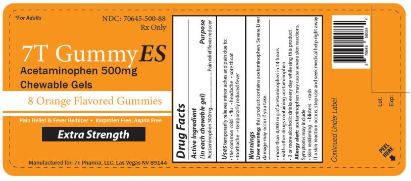 7t Gummy Es | Acetaminophen Tablet, Chewable Breastfeeding