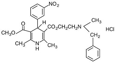 Structural formula for nicardipine hydrochloride