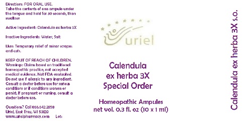 Calendula Ex Herba 3 Special Order Liquid Breastfeeding