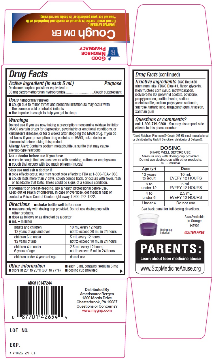 Is Good Neighbor Pharmacy Cough Dm Er | Dextromethorphan Polistirex Suspension, Extended Release safe while breastfeeding