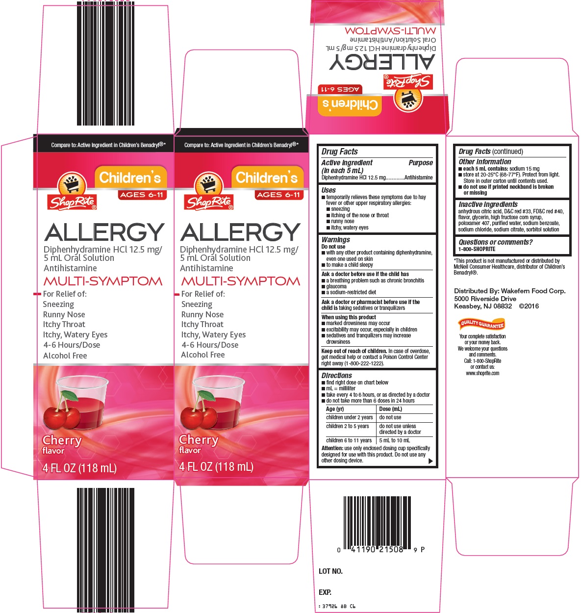 Shoprite Childrens Allergy | Diphenhydramine Hcl Solution while Breastfeeding