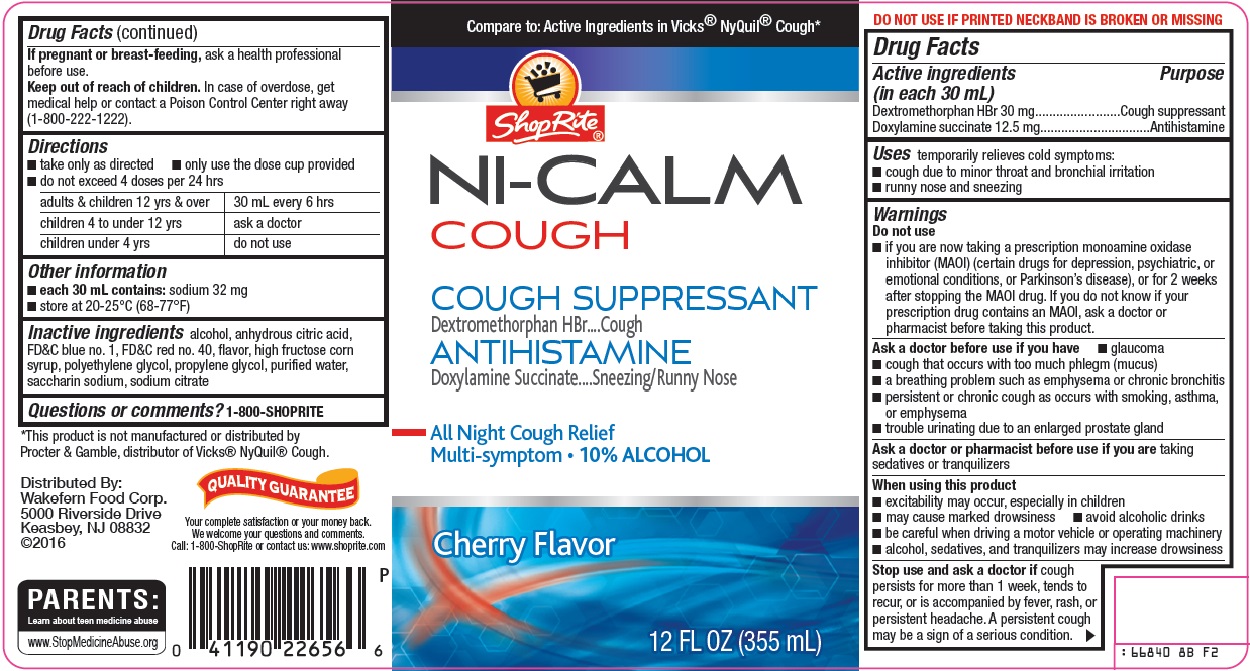 Shoprite Ni Calm Cough | Dextromethorphan Hbr, Doxylamine Succinate Solution Breastfeeding