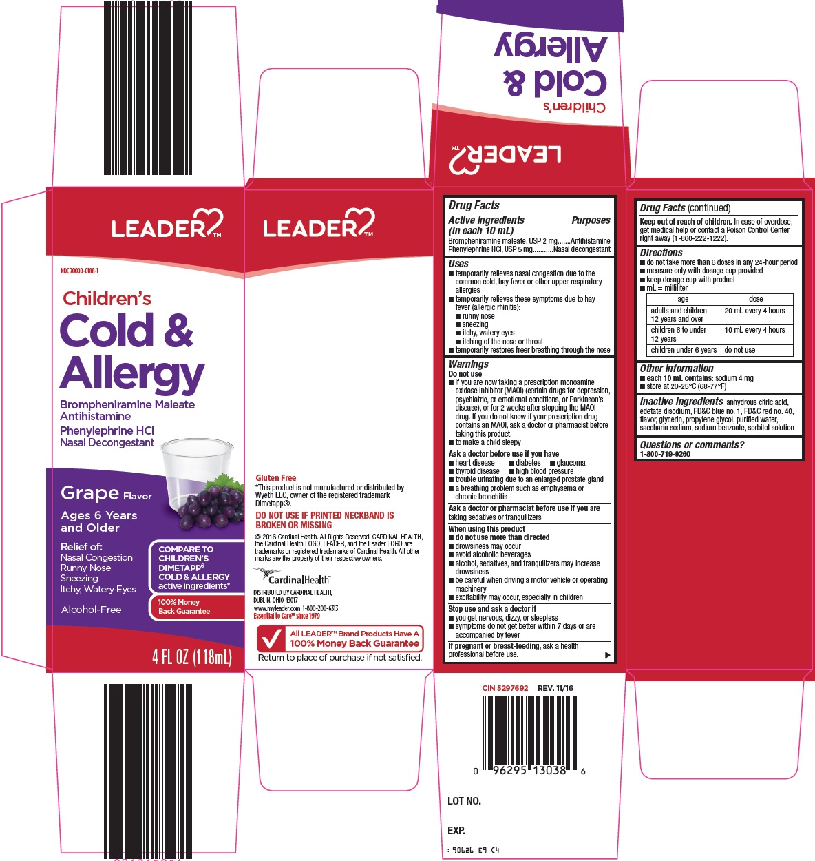 Leader Childrens Cold And Allergy | Phenylephrine Hcl, Brompheniramine Maleate Solution while Breastfeeding