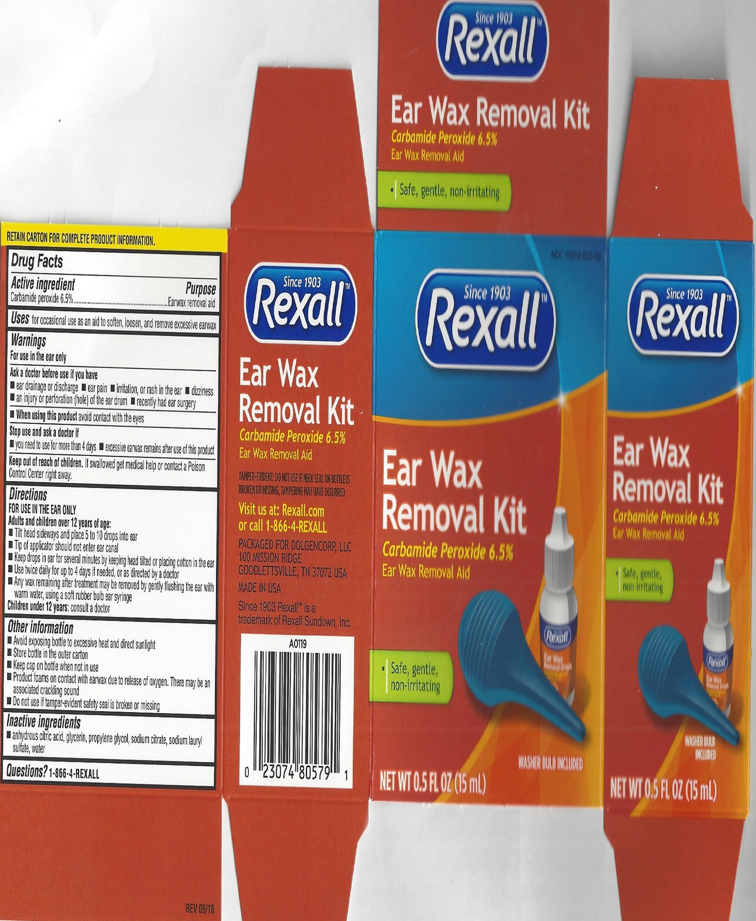 Rexall Earwax Removal | Carbamide Peroxide Kit while Breastfeeding