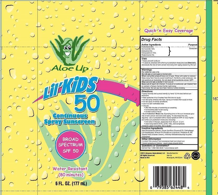 Aloe Up Lil Kids Continuous Sunscreen Spf 50 Breastfeeding