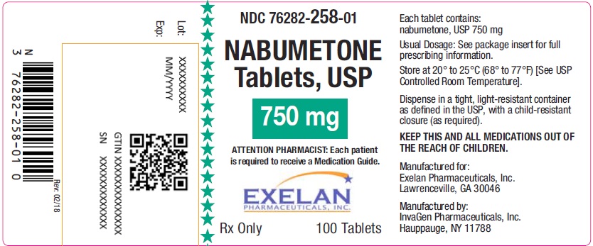 Nabumetone tablets, USP, 750 mg, 100 count Ascent