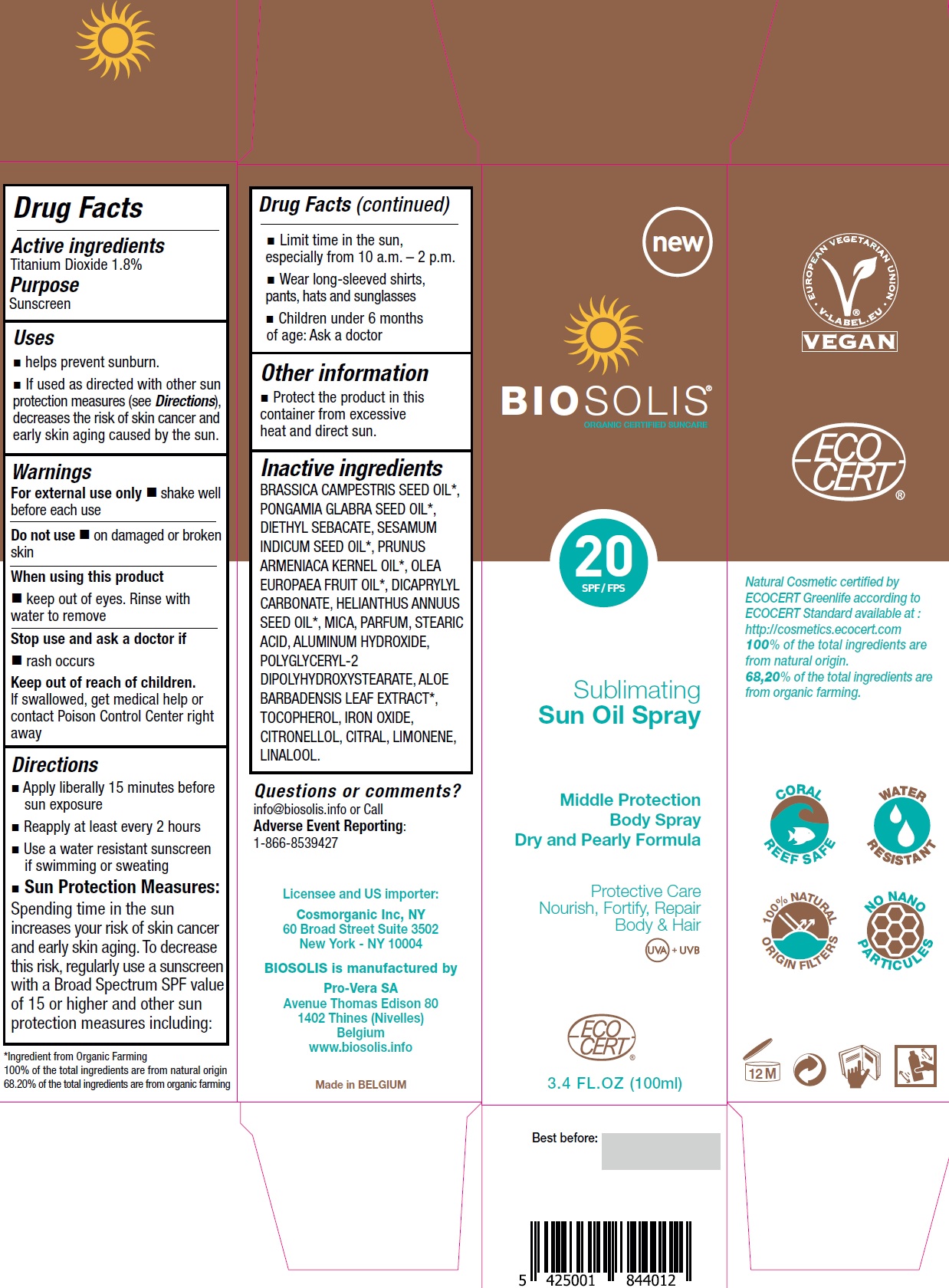 Biosolis Sublimating Sun Spf20 | Titanium Dioxide Oil while Breastfeeding