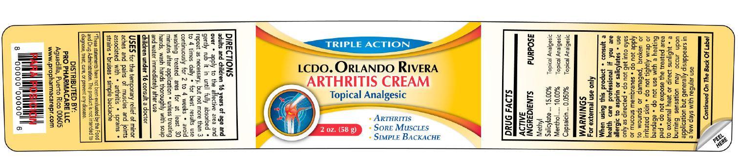 Lcdo. Orlando Rivera Arthritis Topical Analgesic | Methyl Salicylate, Menthol, Capsaicin Cream while Breastfeeding