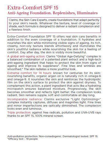 Clarins Extra-comfort Broad Spectrum Spf 15 Sunscreen Tint 110 | Titanium Dioxide Liquid and breastfeeding
