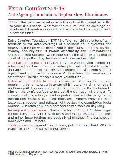 Clarins Extra-comfort Broad Spectrum Spf 15 Sunscreen Tint 114 | Titanium Dioxide Liquid and breastfeeding