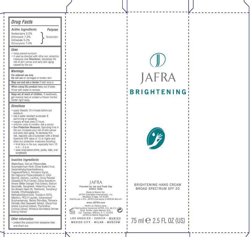 Brightening Hand Broad Spectrum Spf 20 Jafra | Avobenzone, Octinoxate, Octisalate, Octocrylene Cream Breastfeeding