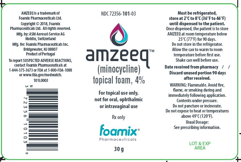 Amzeeq (minocycline) topical foam, 4% label