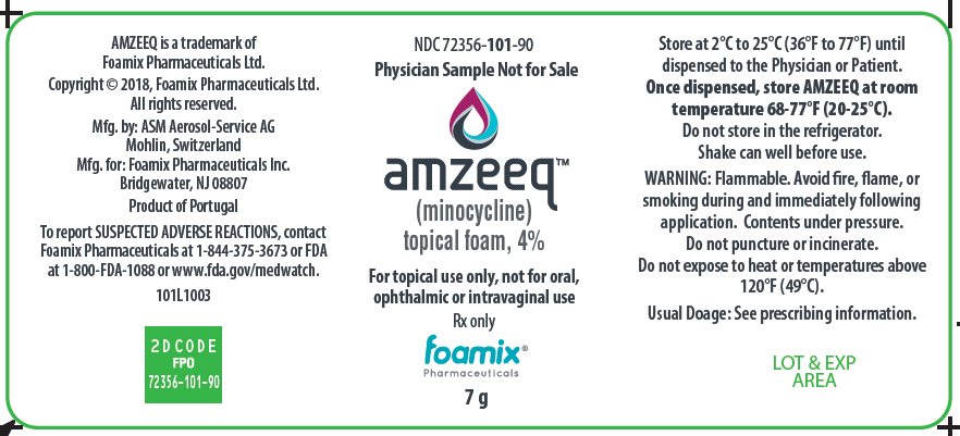 Amzeeq (minocycline) topical foam, 4% physycian sample label